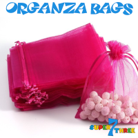 18 x 25cm - Fuchsia Organza Bags