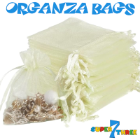13 x 15cm - Ivory Organza Bags