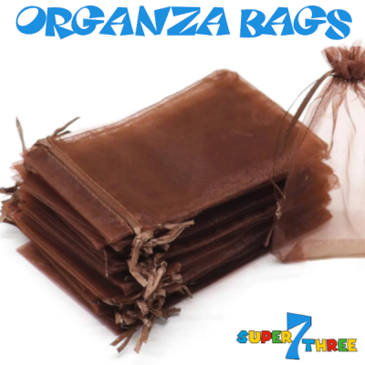 16 x 23cm - Brown Organza Bags (50 pcs)